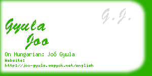 gyula joo business card